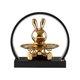 thumbnail image 1 of Bonita figura de conejo, escultura de cerámica, bandeja para joyería, figura de conejito, animal USB, 1 of 9