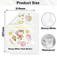 thumbnail image 3 of 100 Sheets Glossy White A4 Paper Vinyl Sticker Paper Printable Adhesive Paper Label for Inkjet Printer DIY Craft Waterproof Shards, 3 of 6