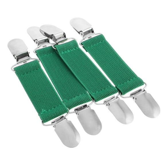 Raindrops 4Pcs Iron Pant Clips Elastic Fasteners for Men Women Sports Pants Cinch for Jeans 5.5x1.1x0.5in