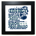 thumbnail image 1 of Énergie Sport Musique Vitalité Sons Noir Cadre Carré Image Mur Table, 1 of 3