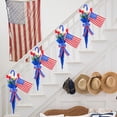 thumbnail image 4 of 4Th of July decor, Red White and Blue Ribbon, Hanging Outdoor decor, Artificial Plants Outdoor Hanging, Outdoor Holiday decorations, Front Porch decor, Blue Red Accents, 1 Set, 4 of 8
