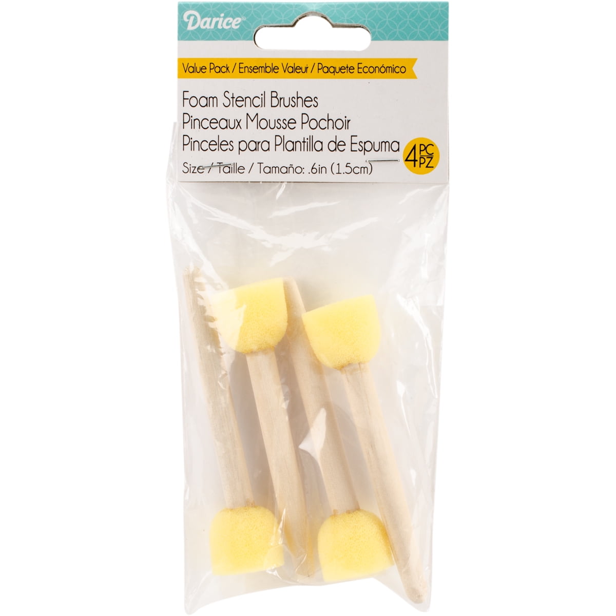 Darice Foam Stencil Brush, 4pc, Small