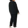 thumbnail image 4 of SMZ Essentials Women's Cotton Modal Long-Sleeve Shirt and Full-Length Bottom Pajama Set, 4 of 5