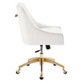 thumbnail image 3 of Modway Discern Performance Velvet Office Chair in White, 3 of 7
