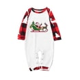 thumbnail image 3 of Odeerbi Christmas Pajamas for Family Holiday Long Sleeve Family Christmas Pajamas Matching Sets Toddler Christmas Plaid Printed Blouse Tops + Pants Sleepwear Family Matching PJs Set Red, 3 of 6