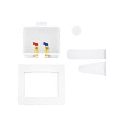 Eastman 60244 Dual Drain Washing Machine Outlet Box, 1/2 inch CPVC, White