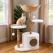 QinaQin 43-inch Cat Tree and Cat Tower for Indoor Cats with Tree Branches
