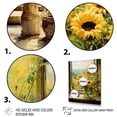 thumbnail image 3 of Designart "Harvest Floral View at Farm Windows II" Farm Framed Wall Art - Country Yellow Farm Windows Hallway Framed Wall Art Decor, 3 of 6