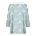 thumbnail image 4 of gakvbuo Christmas Sweater for Women Christmas Sweatshirt Crewneck Print Long Sleeve Blouse Pullover Sweatshirt Tunic Tops Hoodless Shoulder Sweatshirt, 4 of 5