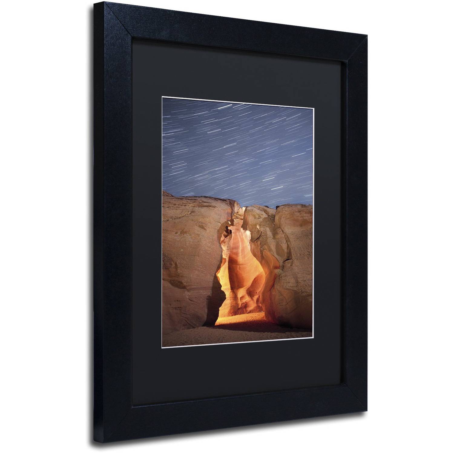 Moises Levy 'Flame' Black Matted Framed Art