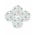 thumbnail image 7 of 13 Inch Round Placemats Set of 4, Teal Red Coastal Non Slip Heat Insulation PP Table Mats, Beach Nautical Sea Turtle Coral Starfish Washable Place Mats for Kitchen Dining Party Table Decor, 7 of 7