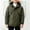 Army Green, variant on Boys Winter Coats, Full Zip Windproof Thickened Warm Winter Outerwear with Hood Army Green Size 9-10 T