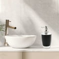 thumbnail image 2 of Unique Bargains 1 Set Elegant Soap Pump Dispenser Toothbrush Holder and Soap Dish Set for Bathroom for Laundry Rooms Black, 2 of 6