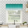 thumbnail image 4 of Turquoise Curtain Valance for Windows Teal Green Ombre Rod Pocket Valance Window Treatments Gradient Gradual Color Short Curtains for Kitchen Windows Bathroom Bedroom 54 x 18 inch, 4 of 5