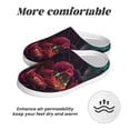 thumbnail image 6 of Yiaed Red And Green Carnation Print Slippers Fuzzy Warm Cozy Slippers Non Slip House Slippers For Indoor Outdoor Slippers House Slippers-35/36, 6 of 7