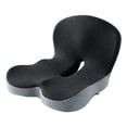 thumbnail image 2 of Cojín de asiento, cojín para silla, cojín para coxis, soporte multiusos para la espalda, cojín trasero, espuma viscoelástica para silla de oficina, Gris multicolor, 2 of 8