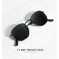 thumbnail image 5 of Polarized Sunglasses for Women and Men, Retro Hexagon Style Glasses with UV Protection Trendy Metal Frame, 5 of 7