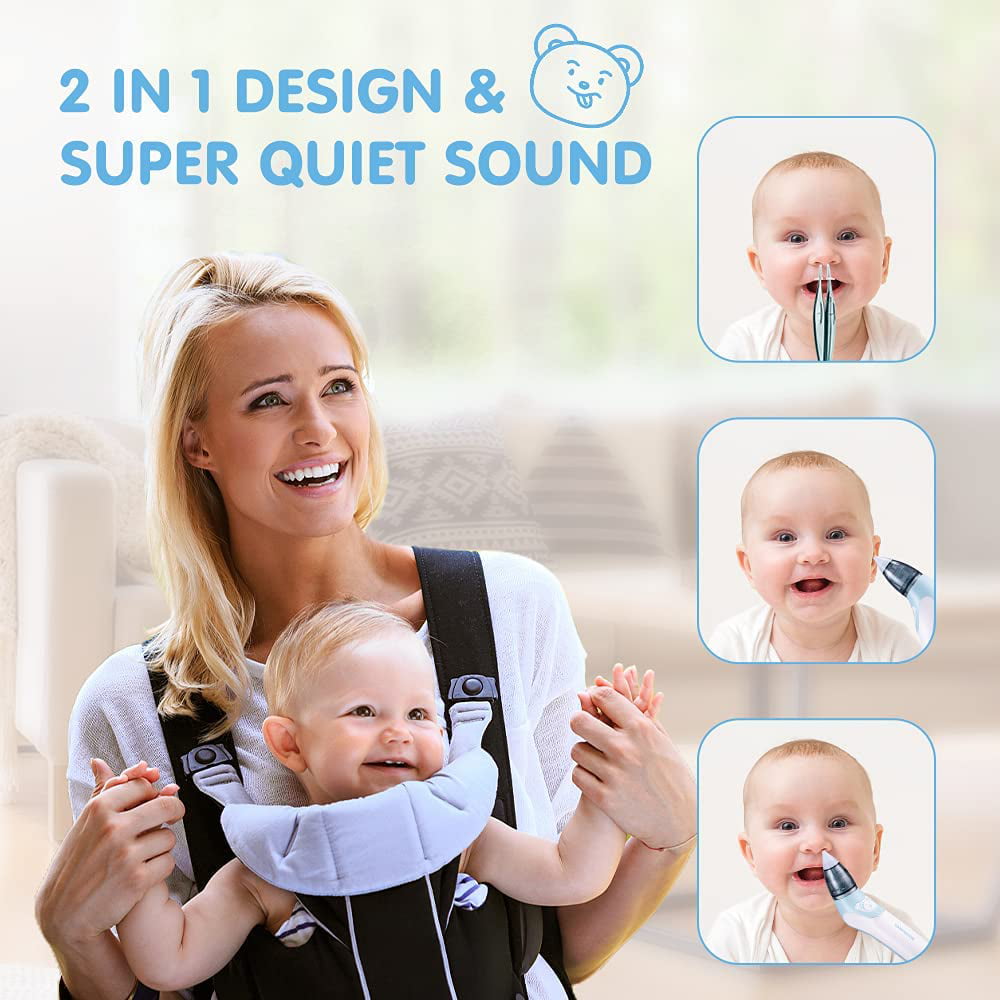 Nasal Aspirator, Queenmew Baby Nose Cleaner Electric & Ear Wax Remover –  Pete's Baby Essentials