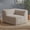 Taupe, variant on Furniture of America Pom Modern Faux Fur Modular Compressed Corner Chair, Sand Beige
