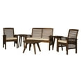 thumbnail image 2 of 6-Piece Acacia Wood Conversation Set - Dark Brown, 2 of 3