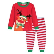Little Hand Toddler Boys Girls Christmas Reindeer Pajamas Set Kids Sleepwear Pjs 5t