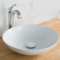 thumbnail image 2 of KRAUS Viva Round White Porcelain Ceramic Vessel Bathroom Sink, 16 1/2 in. D x 4 3/8 in. H, 2 of 13