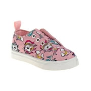 Nanette Lepore Girls Pink & White Unicorn Slip-On Sneaker 6T