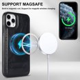 thumbnail image 5 of ELEHOLD Case for iPhone 11 Pro Max, Luxury PU Leather Anti-Scratch Magnetic Case with Invisible Kickstand for MagSafe Accessory,Black, 5 of 8