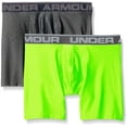 thumbnail image 1 of Under Armour Men's Original Series 2-Pack Boxerjock Boxer Briefs 1282508 Carbon Heather/Hyper Green, 1 of 4