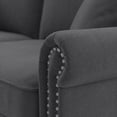 thumbnail image 4 of Coventry 125W U Shaped Sectional Couch in Charcoal Gray Herringbone Fabric, 4 of 7