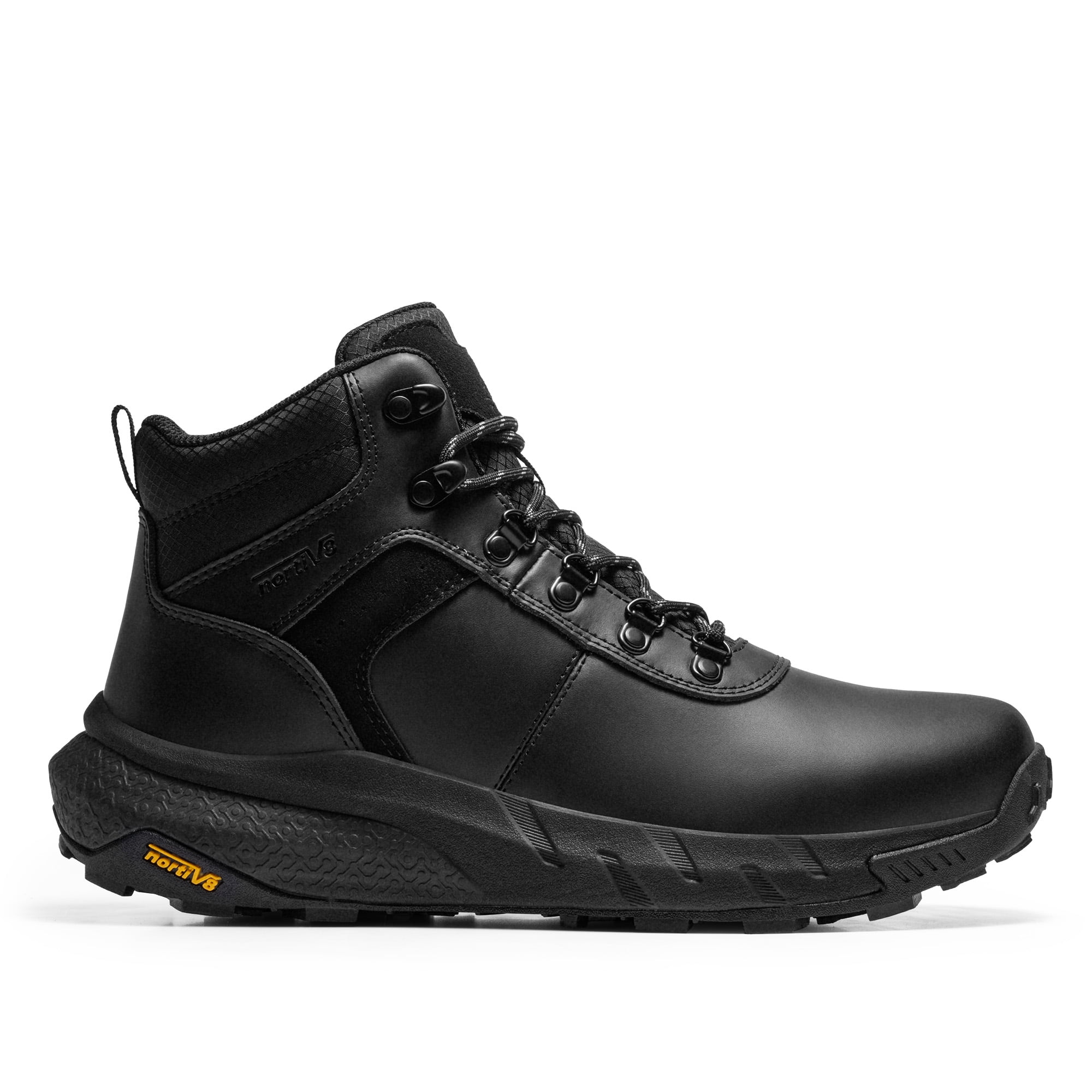 NORTIV 8 Men's Waterproof Hiking Boots Lightweight Outdoor Mid Trekking Leather Shoes Basin