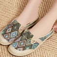 thumbnail image 5 of Aloohaidyvio Women's Fashion Embroidered Linen Shoes Half Slippers Closed Toe Slippers, 5 of 5