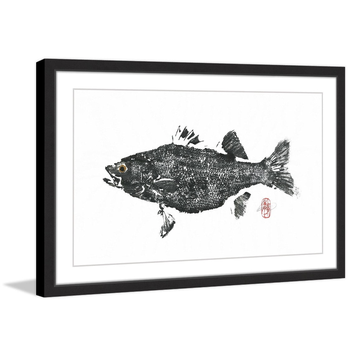 "Striped Bass" Framed Painting Print