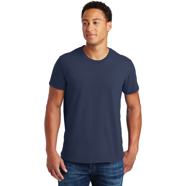 Camiseta de algodón Hanes Nano-T 4980 Vintage azul marino M