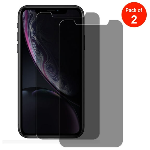 AMZER Privacy Glass Protector for iPhone Xr/ iPhone 11 Anti Spy Tempered Glass Bubble Scratch Guard for iPhone Xr/ iPhone 11 - 2 Pack