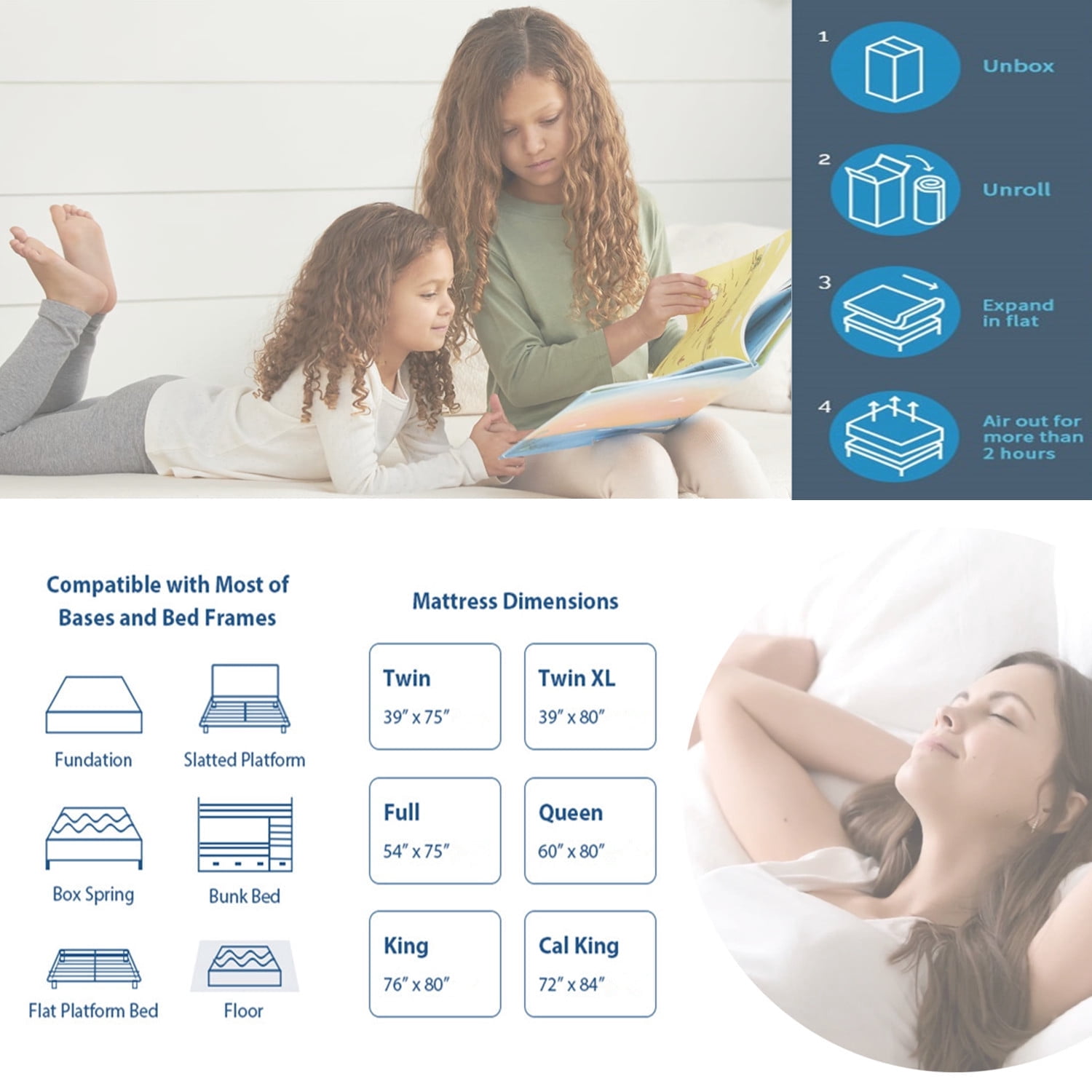 Beddle Full Mattress, 6 inch Medium Firm Gel Memory Foam Bed Mattress in a Box, Apartment