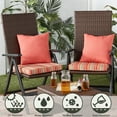 thumbnail image 6 of Greendale Home Fashions 18 x 18 in. Watermelon Stripe Square Outdoor Chair Pad (Set of 2), 6 of 6