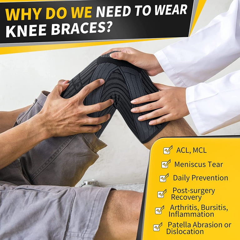 Cambivo Knee Brace XL, Compression Support with Gel Pad photo 8
