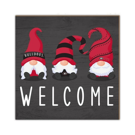 Georgia Bulldogs 10'' x 10'' Welcome Gnomes Sign