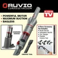 thumbnail image 3 of Ruvio Cordless Vacuum Silver 4 Piece High Suction Rechargeable Bagless Handheld Vacuum Cleaner Double HEPA Cleaning Care, 3 of 7