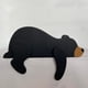 thumbnail image 5 of Oso animal decoración artesanal - hecho a mano/de madera, negro/marrón/blanco, para chimenea/estantería/escritorio, 5 of 5