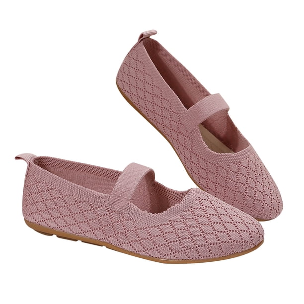 Amzcrzy Zapatos de mujer,Zapatos de mujer,Zapatillas de mujer, Zapatos planos de punta redonda de color liso para mujer, zapatillas suaves e informales Sandalias Mujer Zapatillas De Casa
