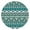 Teal Geometric Boho, variant on Teal Geometric Boho Pattern Round Fitted Tablecloth with Elastic Edge,Dining Table Cover Waterproof,Outdoor Round Tablecloth for Camping,Dining,Indoor and Outdoor