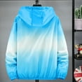 thumbnail image 3 of Wyobmus Men's Upf 50+ Light Jacket Full Zip Sun Protection Hoodies Long Sleeve Sun Shirts Gradient Color Hiking Fishing Zip Pockets Blue, 3 of 6