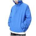 thumbnail image 3 of YUGYXL Mens Fashion Hoodies Breathable Textured Sweatshirts Long Sleeve Casual Lightweight Pullover Tops Blue S, 3 of 8