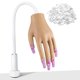 thumbnail image 4 of Mano de práctica para uñas acrílicas: las puntas de las uñas mejoradas nunca se caen, los dedos nunca se rompen, mano de entrenamiento de uñas móviles flexibles, ideal para practicar N, 4 of 5