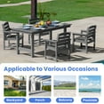 thumbnail image 4 of JUSTLET 5 PC Outdoor Patio Furniture Set, Patio Dining Sets, 4 Chairs and 1 Table, Gray, 4 of 10