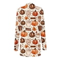thumbnail image 4 of Cárdigan de mujer con estampado de calabaza de Acción de Gracias, holgado, informal, de manga larga, para mujer, 4 of 6