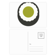 thumbnail image 1 of Traditional Japanese Black Maki Sushi Postcard Set Birthday Mailing Thanks Greeting Card, 1 of 3