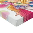thumbnail image 2 of Ambesonne Anime Fitted Sheet 2 Pcs Set, Manga Cartoon Art, Twin, Pink Yellow, 2 of 3